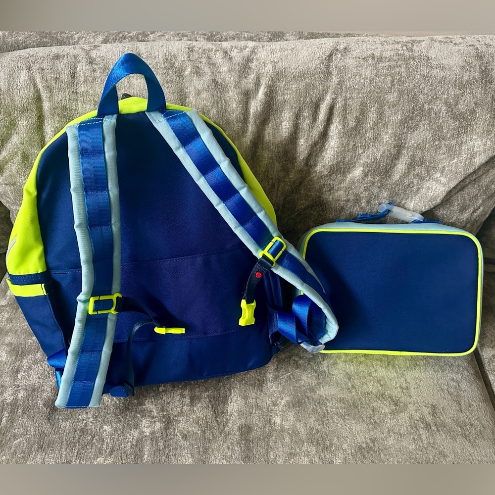 STATE Bags | Kane Backpack + Rodger’s Lunchbox Bundle | Navy/Neon - Picture 2 of 8